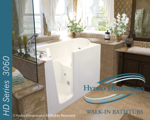30" x 60" walk in tub