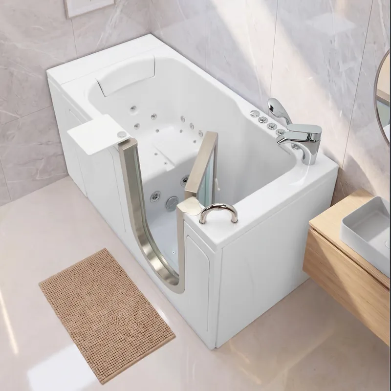 Ella's Bubbles Petite walk in tub, 28 x 52, for small bathrooms