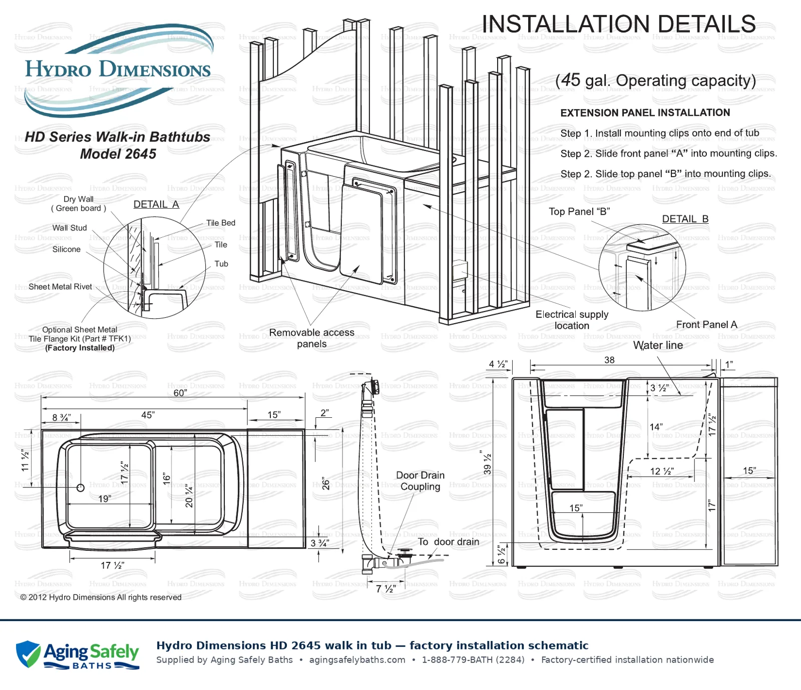 Factory schematic with dimensions
