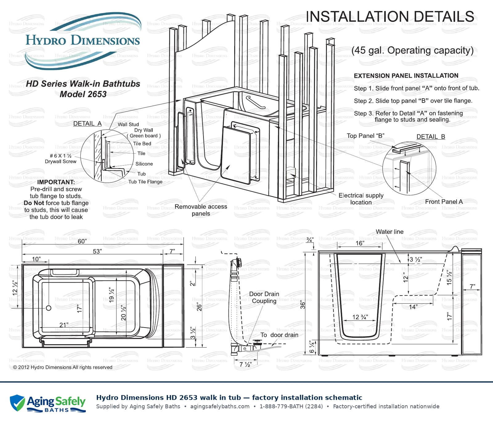 Factory schematic with dimensions