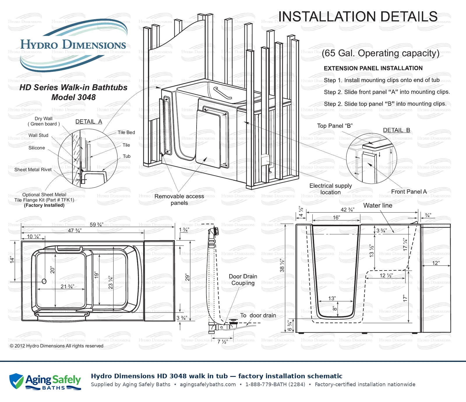 Factory schematic with dimensions