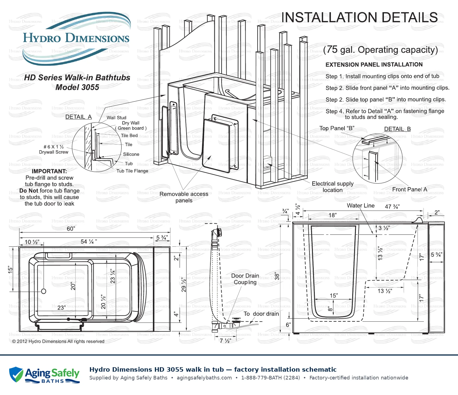Factory schematic with dimensions