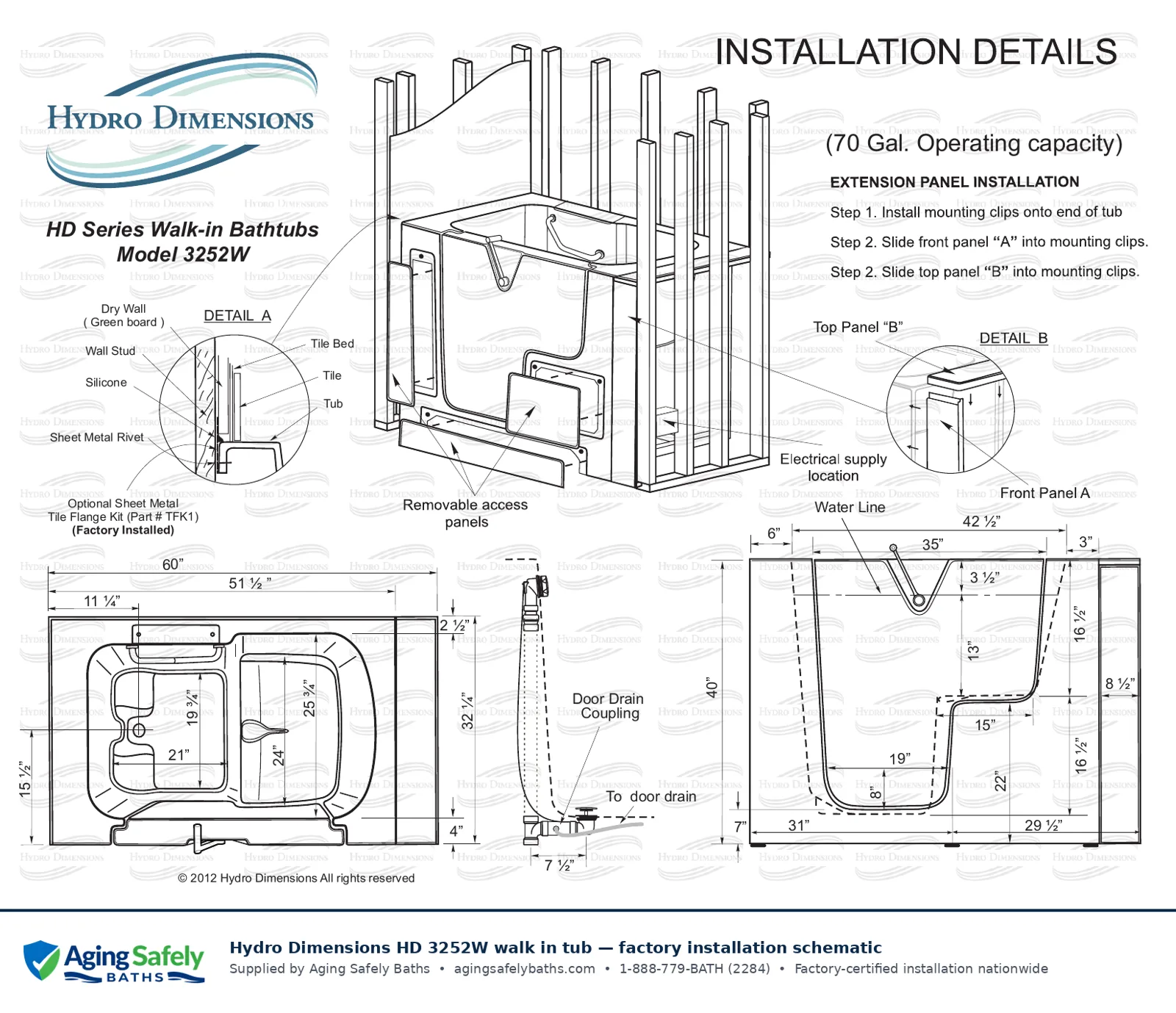 Factory schematic with dimensions