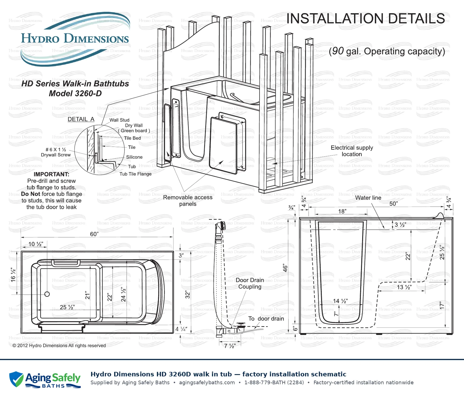 Factory schematic with dimensions