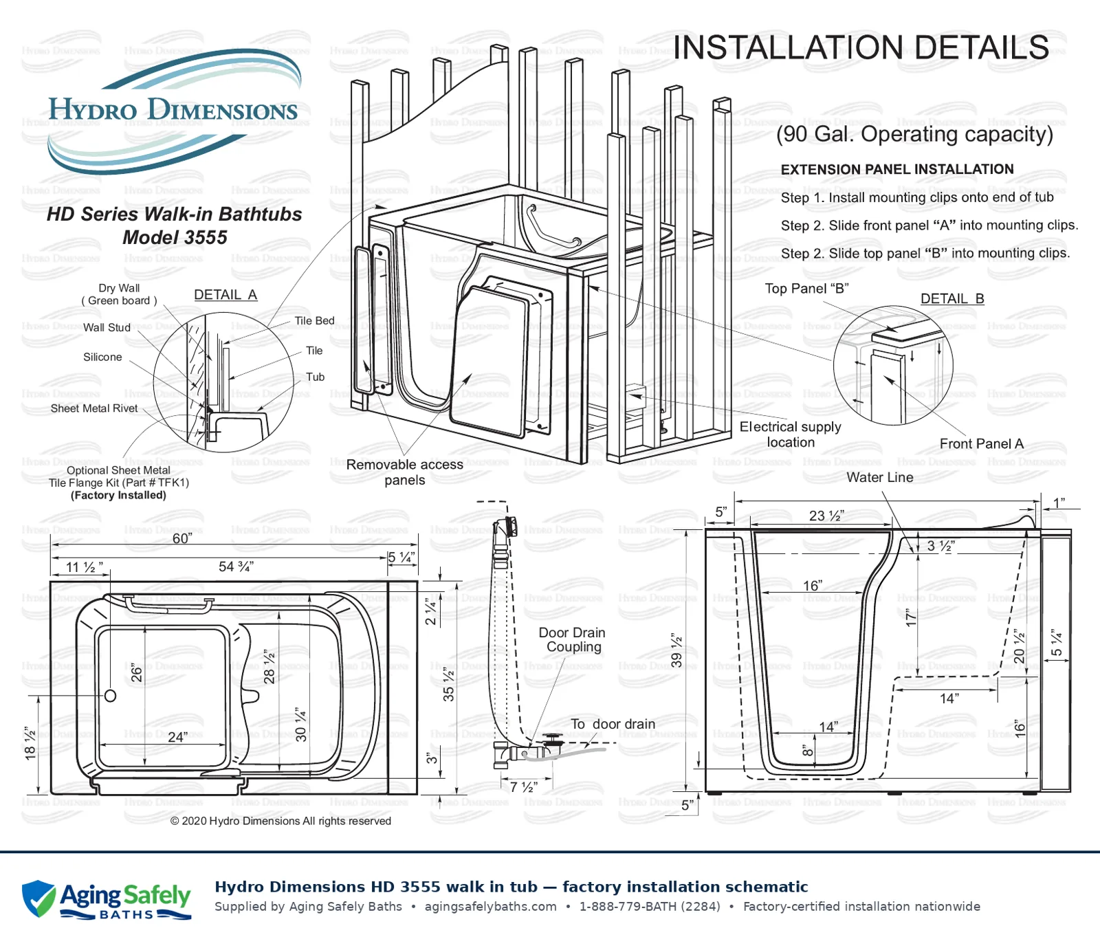 Factory schematic with dimensions